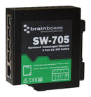 Brainboxes SW-705 Switch 5 Ports Industrial Fast Ethernet DIN Rail RJ45 x 10Mbps 100Mbps