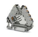 Phoenix Contact PTRVB 4-FI /GY DIN Rail Mount Terminal Block Potential Distributor 13 Ways 26 AWG 14 1.5 mm&Acirc;&sup2; Push In
