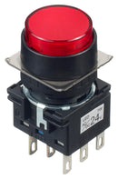 Idec LB1L-A1T64R Industrial Pushbutton Switch LB 16 mm Dpdt Maintained Round Transparent