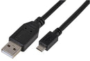 PRO Signal PSG91470 USB Cable Type A Plug to Micro B 1 m 3.28 ft 2.0 Black