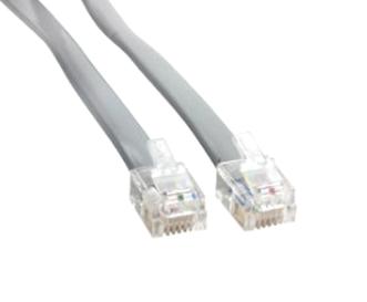Amphenol Cables ON Demand MP-5FRJ12STWS-002 Ethernet Cable RJ12 PLUG-PLUG 2FT GRY New