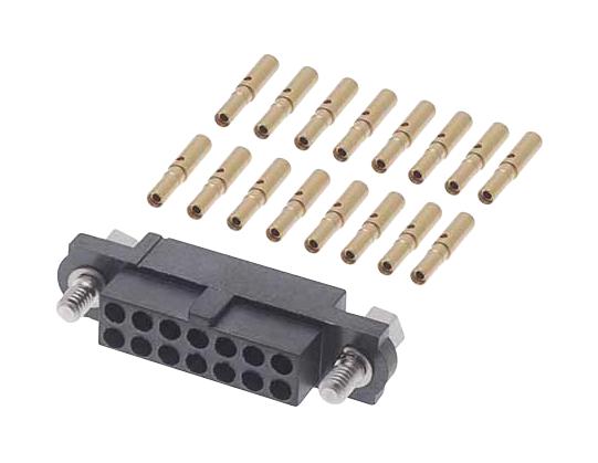 Harwin M80-4601405 Wire-To-Board Connector 2 mm 14 Contacts Receptacle Datamate J-Tek M80 Series Crimp Rows