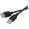 Stellar Labs Computer Plus 83-17339 6 Black USB Reversible A Male to Female Extension Cable 84Y8243