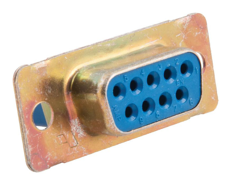 AMP - TE Connectivity 205161-1 D Sub Connector Housing 9 Ways DE Amplimite 109 Series Receptacle Steel Body