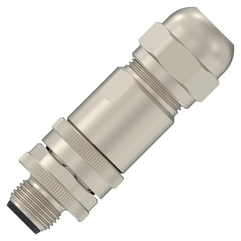 AMP - TE Connectivity 2351415-4 Sensor Connector PG9 M12 Male 8 Positions Crimp Pin Contacts Not Supplied