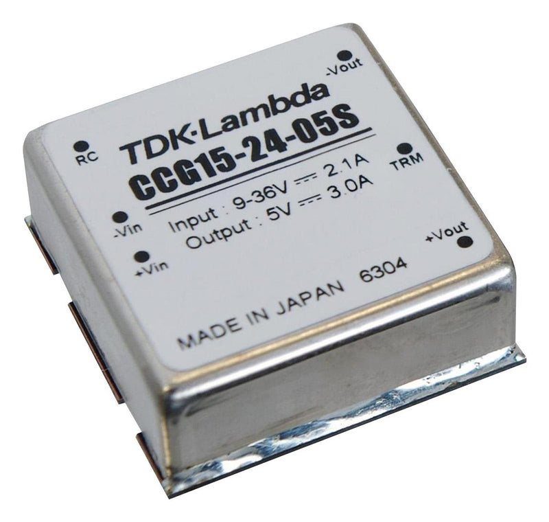 TDK-LAMBDA CCG-15-24-05S Isolated Board Mount DC/DC Converter 1 Output 15 W 5 V 3 A