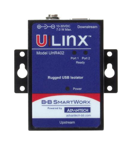 Advantech BB-UHR402 BB-UHR402 Ruggedized USB Isolator 2 Port 10-30V