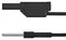 Schutzinger AL 8323 / 1 50 SW Test Lead 4mm Stackable Banana Plug Shrouded Pin Tip 600 V 19 A Black 500 mm