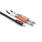 Hosa CMP-159 10FT Stereo Y-CABLE 3.5MM TRS TO Dual 1/4 TS 52T7655