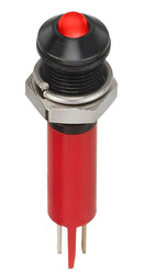 Apem Q6P1BXXHR24E LED Panel Mount Indicator Red 24 VDC 6 mm 20 mA 3.7 cd IP67