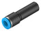 Festo QS-12H-8 Pneumatic Fitting Push-In 14 bar 12 mm Brass QS