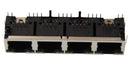 Amphenol Communications Solutions RJHSE-5385-04 Modular Connector RJ45 Jack 1 x 4 (Ganged) 8P8C Cat5 Through Hole Mount