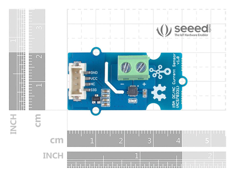 Seeed Studio 101020615 Current Sensor Board 3.3V / 5V &plusmn;5A DC/AC Arduino &amp; Raspberry Pi
