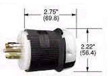 HUBBELL WIRING DEVICES HBL2511 CONNECTOR, POWER ENTRY, PLUG, 20A
