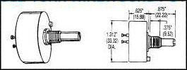 VISHAY 132-0-0-201 Wirewound Potentiometer