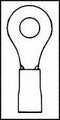 AMP - TE CONNECTIVITY 8-34142-1 TERMINAL, RING TONGUE, #6, CRIMP, RED