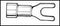 HOFFMAN PRODUCTS FND1614-M5A TERMINAL, SPADE/FORK, #10, CRIMP, BLUE