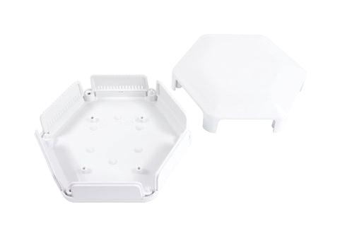 Camdenboss CBHEX1-24-WH CBHEX1-24-WH Plastic Enclosure Hex-Box IoT ABS 45 mm 130 146 IP30 IP40