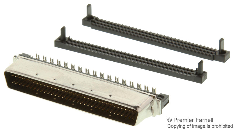 AMP - TE CONNECTIVITY 5749621-7 D Sub Connector, SCSI2, 68 Contacts, Plug, AMPLIMITE 0.050 Series, IDC / IDT