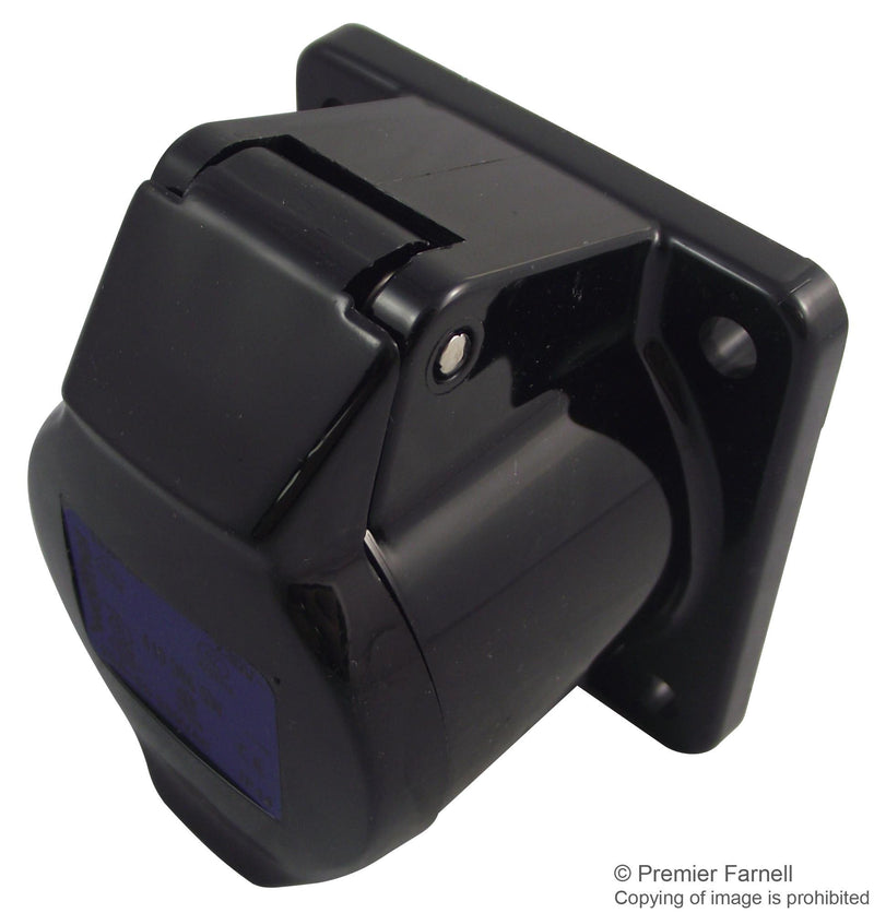WALTHER 410306SW 16A 240V Industrial Socket - IP44 Black