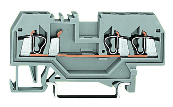 WAGO 0280-0687 GROUND TERMINAL BLOCK, DIN RAIL, 3 POSITION, 28-12AWG