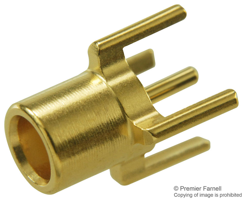 HUBER & SUHNER 82 MCX-50-0-17/111NH RF / Coaxial Connector, MCX Coaxial, Straight Jack, Solder, 50 ohm, Beryllium Copper