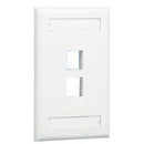 PANDUIT NK2FIGY VERTICAL FACEPLATE, 2 MODULE, GRAY