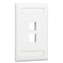 PANDUIT NK2FIGY VERTICAL FACEPLATE, 2 MODULE, GRAY