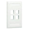 PANDUIT NK4FIWY VERTICAL FACEPLATE, 4 MODULE, WHITE