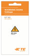 TE Connectivity 2403900-1 Label Die-Cut 25 mm PVC Warning Flash
