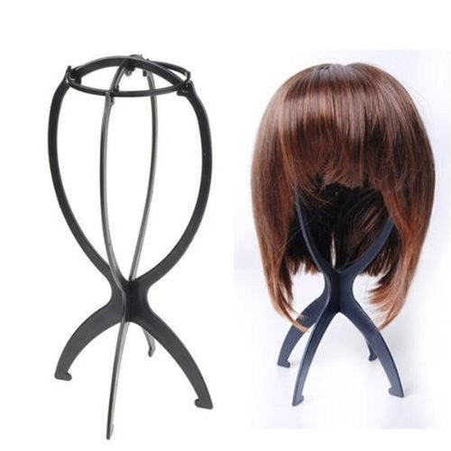 Tanotis - Neewer Black Durable Stable Plastic Display Tool Collapsible Wig Hat Cap Stand Holder