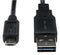 TRIPP-LITE UR050-001-24G USB CABLE, 2.0 TYPE A-MICRO B PLUG, 1FT