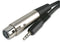 PRO Signal PSG00762 Audio / Video Cable Assembly XLR Socket 3 Way 3.5mm Stereo Jack Plug 6.6 ft 2 m Black