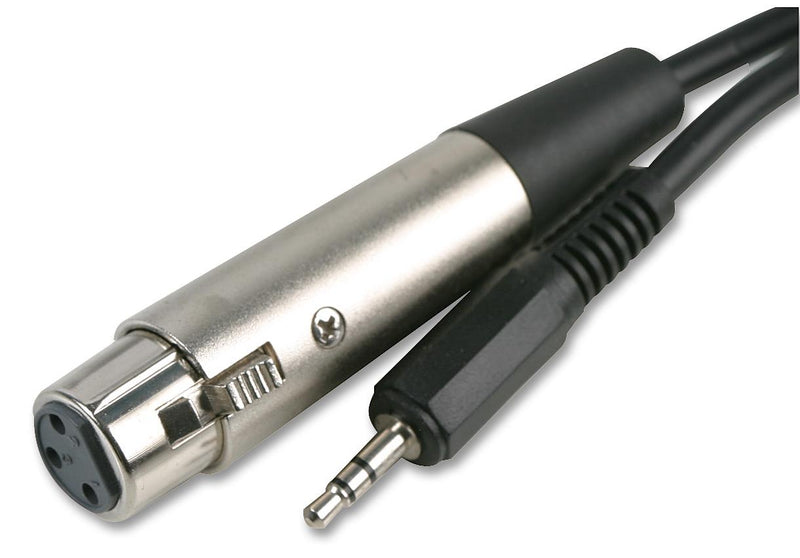 PRO Signal PSG00762 Audio / Video Cable Assembly XLR Socket 3 Way 3.5mm Stereo Jack Plug 6.6 ft 2 m Black