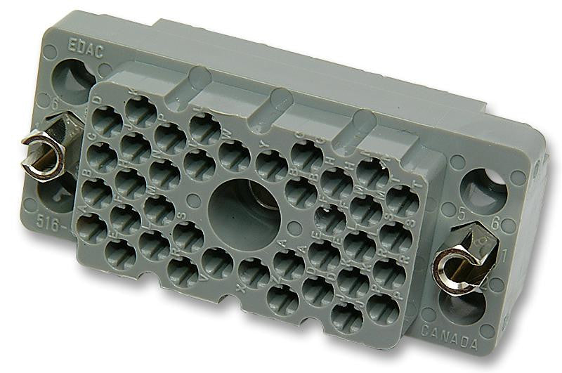 EDAC 516-038-000-402 Connector Housing, Grey, Locknut & Polarizing Hardware, 516 Series, Receptacle, 38 Ways, 3.81 mm