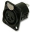 DELTRON COMPONENTS 718-0500 XLR Audio Connector, 5 Contacts, Jack, Panel Mount, Silver Plated Contacts, Metal Body