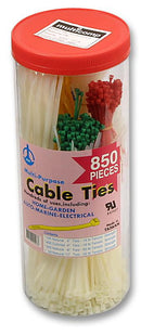 PRO POWER BPE850 CANISTER PACK CABLE TIE, ASSORTED, PK850