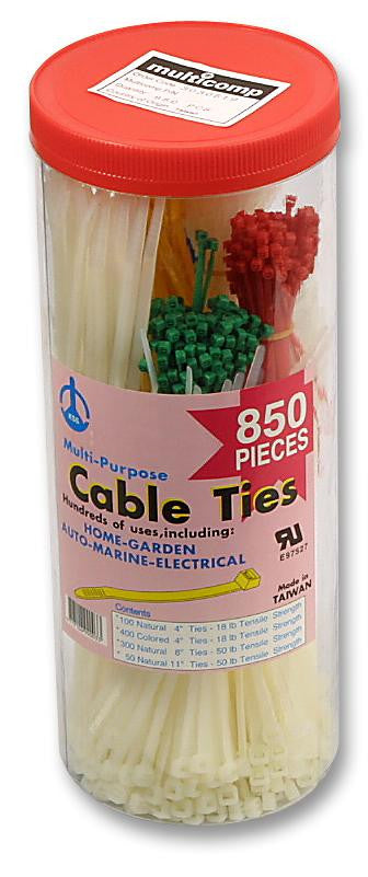 PRO POWER BPE850 CANISTER PACK CABLE TIE, ASSORTED, PK850