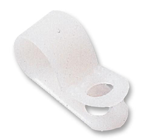 PRO POWER UC-6 Fastener, P Clip, Screw Mount Cable Clamp, 25.4 mm, Nylon 6.6 (Polyamide 6.6), Natural, 43 mm