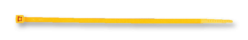 HELLERMANNTYTON T18R-YELLOW (100 PACK) Cable Tie, Nylon 6.6 (Polyamide 6.6), Yellow, 100 mm, 2.5 mm, 20 mm