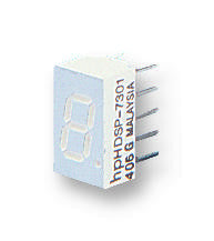 BROADCOM LIMITED HDSP-A151 7-Segment LED Display, 1, 7.6 mm, Red, Common Anode, 14 mcd, 20 mA