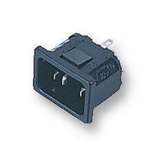 BULGIN PX0575/15/28 Power Entry Connector, Plug, 250 VAC, 10 A, Panel Mount, Solder