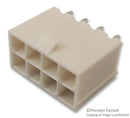 MOLEX 39-31-0068 Wire-To-Board Connector, 4.2 mm, 6 Contacts, Header, Mini-Fit Jr 5566 Series, 2 Rows