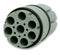 HARTING 09 15 007 3101 Circular Connector Insert, R15 Series, 7 Contacts, Socket, Crimp, Silver Plated Contacts