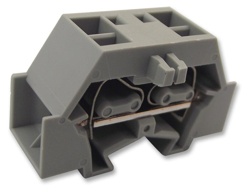 WAGO 261-331 DIN Rail Mount Terminal Block, 2 Ways, 28 AWG, 14 AWG, 2.5 mm&iuml;&iquest;&frac12;, Clamp, 24 A