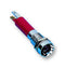 CML INNOVATIVE TECHNOLOGIES 19050353 LED Panel Mount Indicator, Satin Chrome Bezel, Red, 24 VDC, 8 mm, 20 mA, 80 mcd, IP67