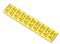 TE CONNECTIVITY 13027 Label, 230VAC, Vinyl, Black on Yellow, Self Adhesive, 19mm x 38mm, Card of 10