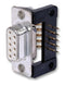 CINCH FDEB-9S1AENT2/1-LF Filtered D Sub Connector, Right Angle, DE, Receptacle, 9 Contacts, 1000 pF, Steel Body