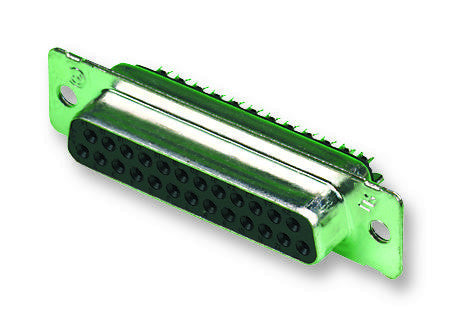 ITT CANNON ZDA15S Standard D Sub Connector, 15 Contacts, Receptacle, DA, ZD Series, Steel Body, Solder