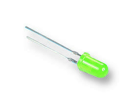 BROADCOM LIMITED HLMP-4740 LED, Green, Through Hole, T-1 3/4 (5mm), 2 mA, 1.9 V, 569 nm